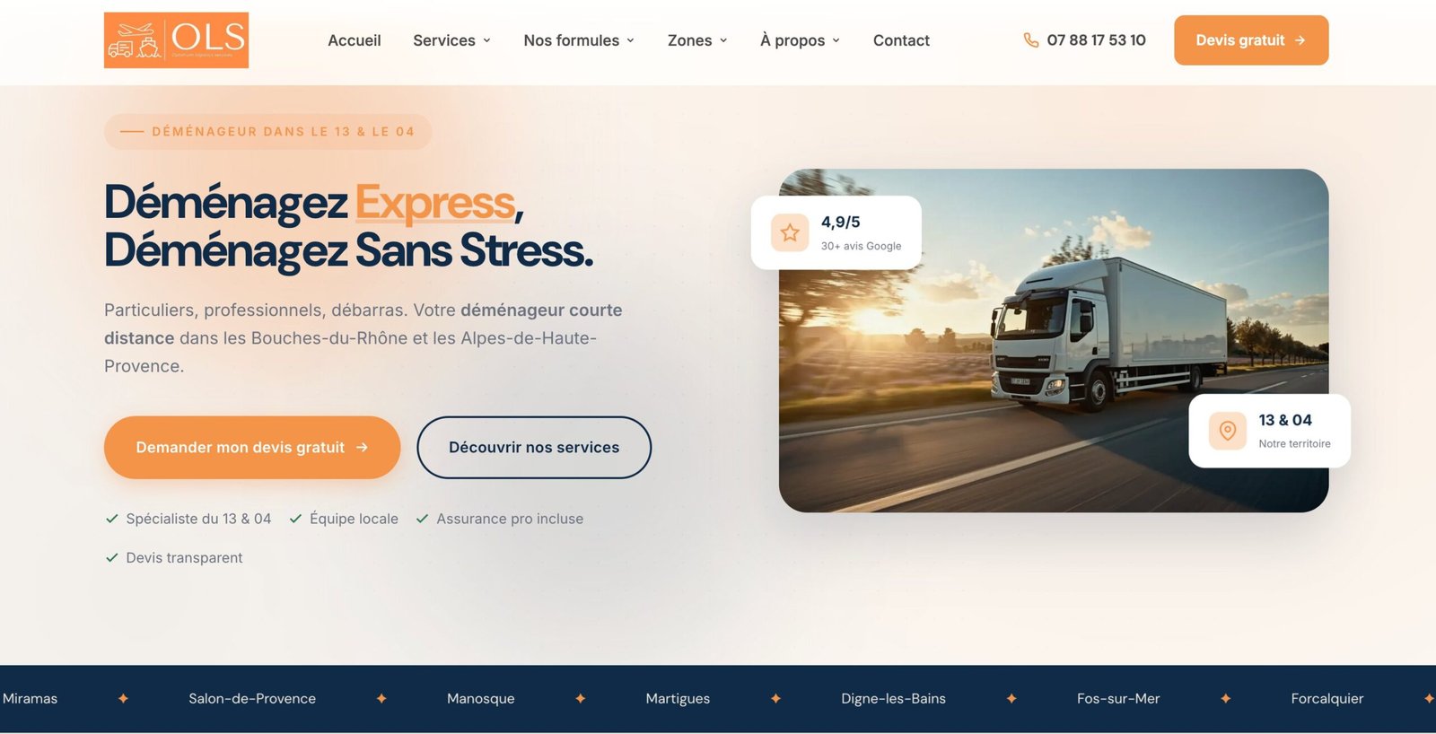 Hero du site OLS Transport